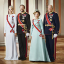 Their Majesties The King and Queen and Their Royal Highnesses The Crown Prince and Crown Princess. Handout picture from the Royal Court published 15.01.2016. For editorial use only, not for sale. Photo: Jørgen Gomnæs / The Royal Court.
